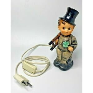 Gobel Figurine Light Up Plug In Chimney Sweep Electric Cord Rare W. Germany U34
